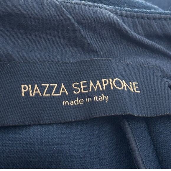 Piazza Sempione Blue Virgin Wool Short Sleeve Shift Dress - Picture 8 of 10